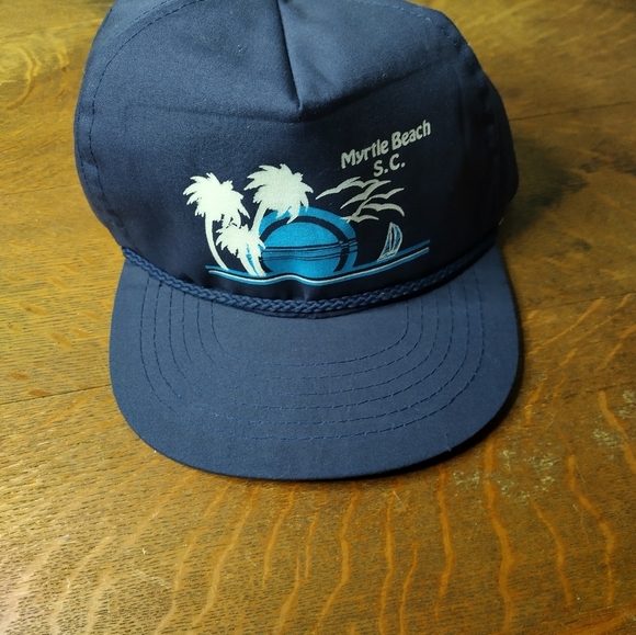 Vintage Myrtle Beach Snapback Hat With Built In Sun Visor South Carolina Fashion - Picture 15 of 15